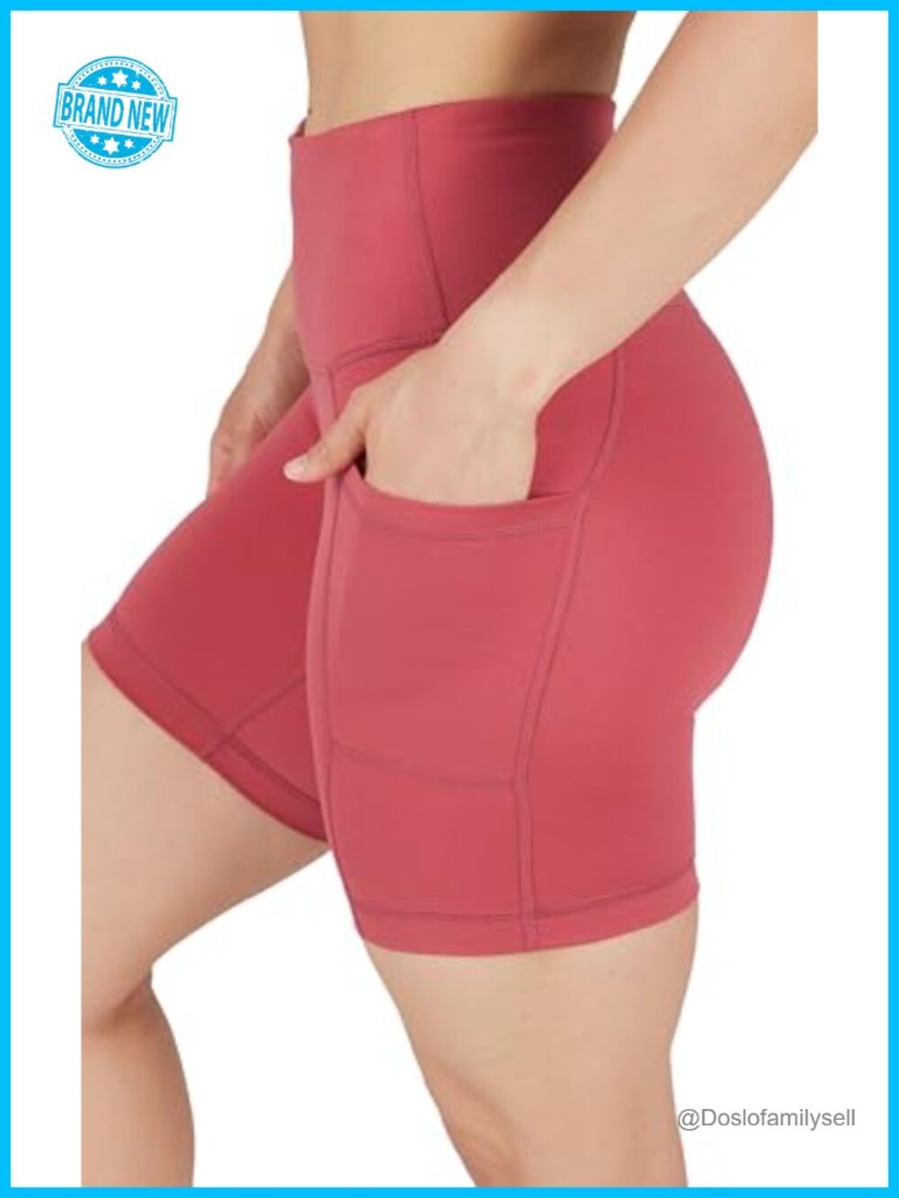 High Waisted Biker Shorts for Women Workout Running Yoga Spandex 7" Inseam